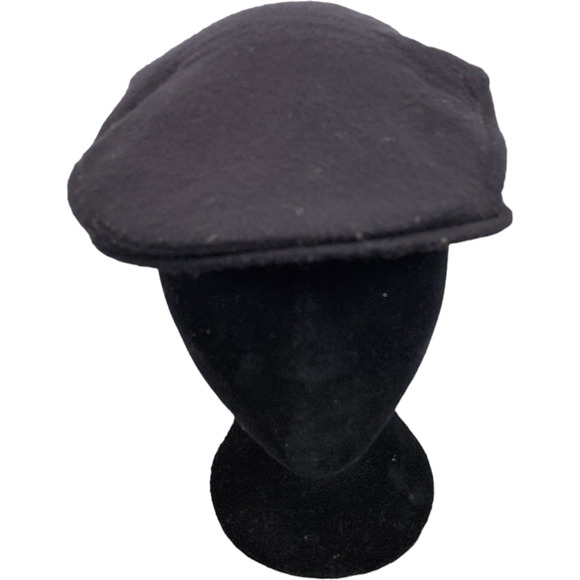 Manias Newsboy Cabbie Flat Hat Cap‎ Men's Size Large Black Timberland Wool-Blend - Picture 1 of 12